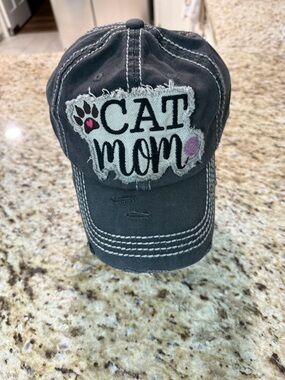 KBETHOS Vintage Distressed Embroidered Cat Mom Hat Baseball Hat Ball Cap
